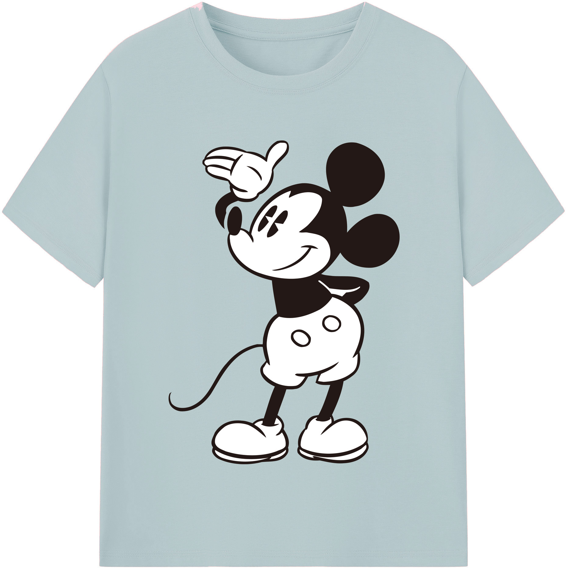 （画像用） ミッキーマウス Mickey Mouse 綿100％半袖Tシャツ（フロントプリント）